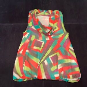Cottura cowl neck multi-colored tank top.  Size M.  Gently worn.